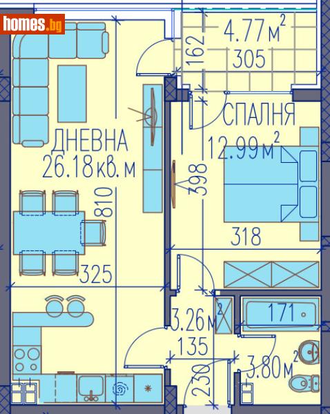 Двустаен, 72m² - Кв. Каменица , Пловдив - Апартамент за продажба - Deluxe Homes - 112478444