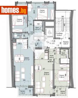 Тристаен, 106m² - Апартамент за продажба - 112483597
