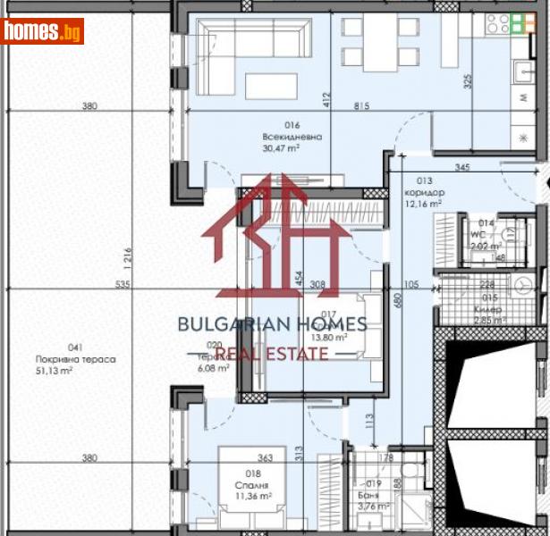 Тристаен, 113m² - Жк. Зона Б18, София - Апартамент за продажба - Bulgarian Homes - 112483688