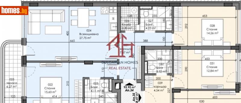 Тристаен, 113m² - Жк. Зона Б18, София - Апартамент за продажба - Bulgarian Homes - 112483753