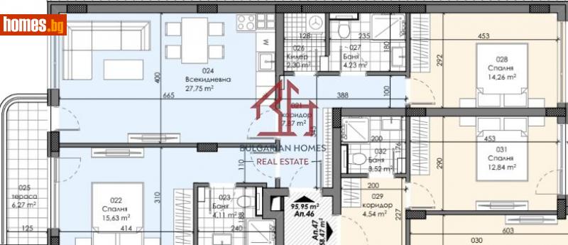 Тристаен, 113m² - Жк. Зона Б18, София - Апартамент за продажба - Bulgarian Homes - 112483782