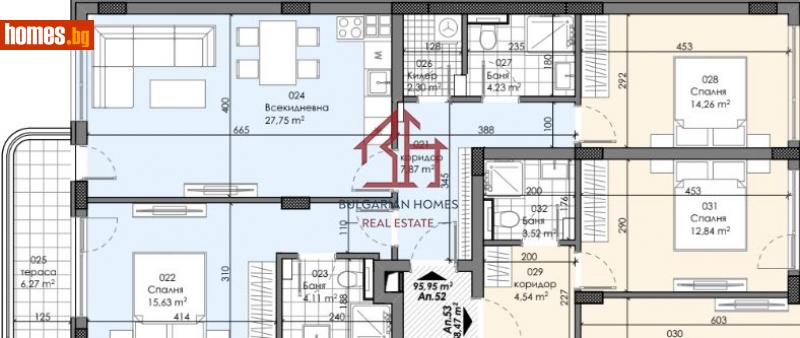 Тристаен, 113m² - Жк. Зона Б18, София - Апартамент за продажба - Bulgarian Homes - 112483792