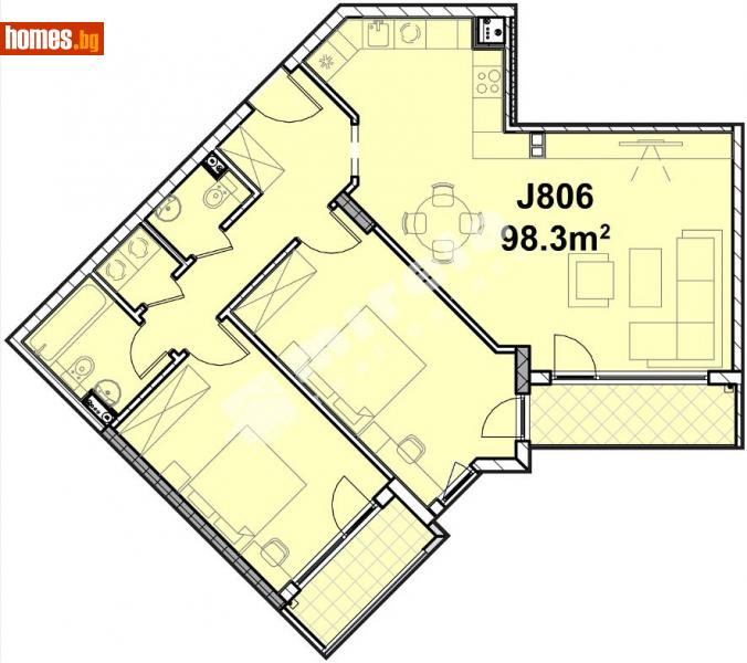 Тристаен, 116m² - Жк. Полигона, София - Апартамент за продажба - МИРЕЛА - 112490460