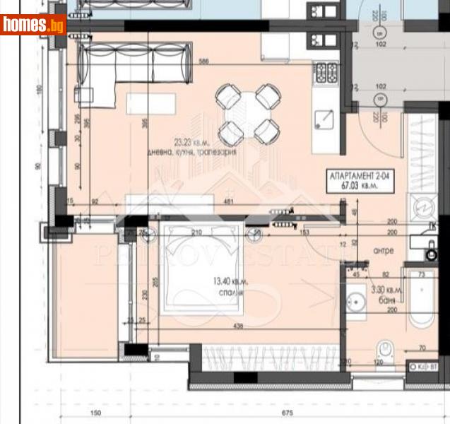 Двустаен, 67m² - Гр.Велинград, Пазарджик - Апартамент за продажба - Petrov Estate - 112501809