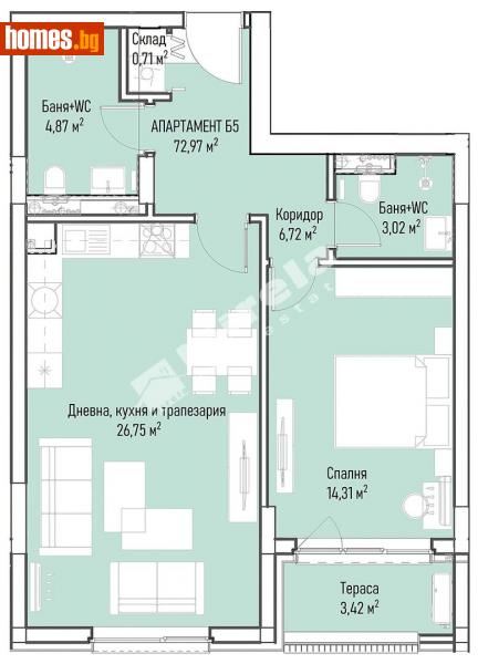 Двустаен, 91m² - София, София - град - Апартамент за продажба - МИРЕЛА - 112512756