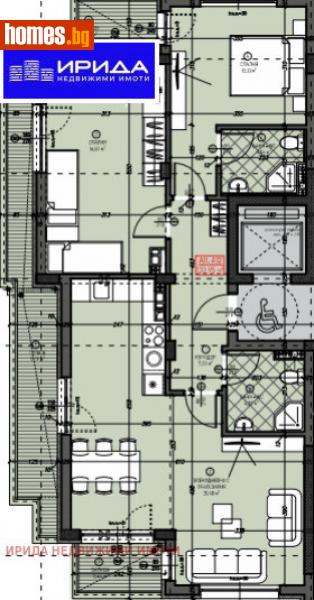 Тристаен, 134m² - Жк. Левски В, София - Апартамент за продажба - Ирида - 112563141