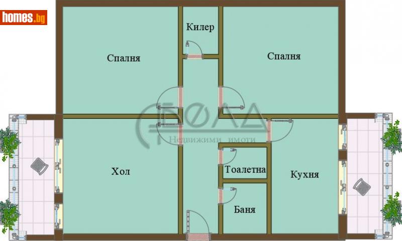 Тристаен, 78m² - Жк. Хаджи Димитър, София - Апартамент за продажба - Абела - 112597389