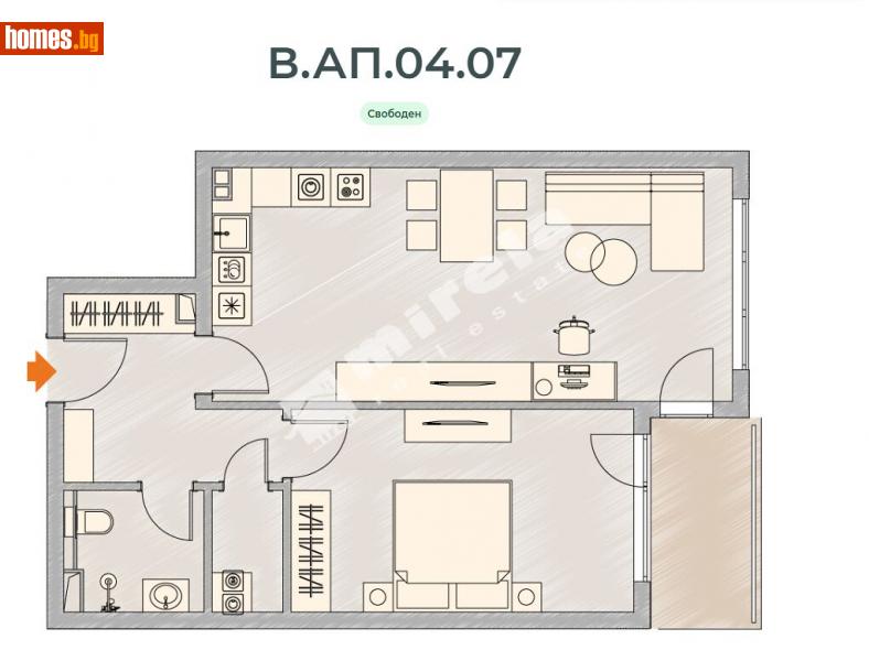 Двустаен, 85m² - Кв. Малинова Долина, София - Апартамент за продажба - МИРЕЛА - 112603378