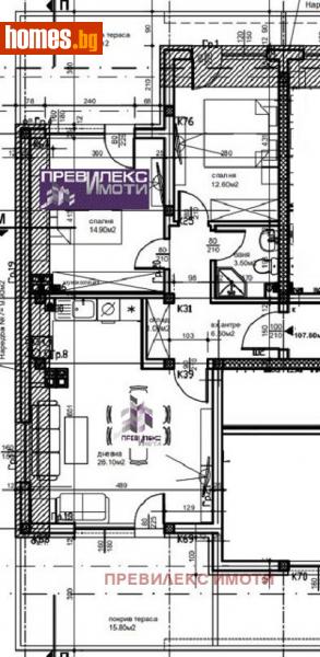 Тристаен, 122m² - Жк. Христо Ботев, Пловдив - Апартамент за продажба - Превилекс имоти ЕООД - 112606280