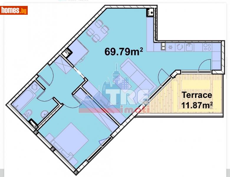 Двустаен, 94m² - Жк. Полигона, София - Апартамент за продажба - ТЕНДЕНЗ РИАЛ ЕСТЕЙТ - 112608057