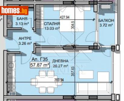 Двустаен, 67m² - Апартамент за продажба - 112617578