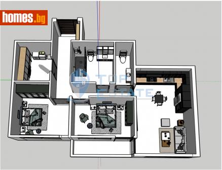 Тристаен, 103m² - Апартамент за продажба - 112617741