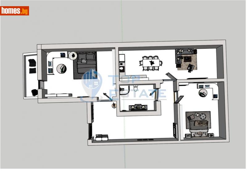 Тристаен, 115m² - Жк. Бузлуджа, Велико Търново - Апартамент за продажба - Top Estate - 112617837