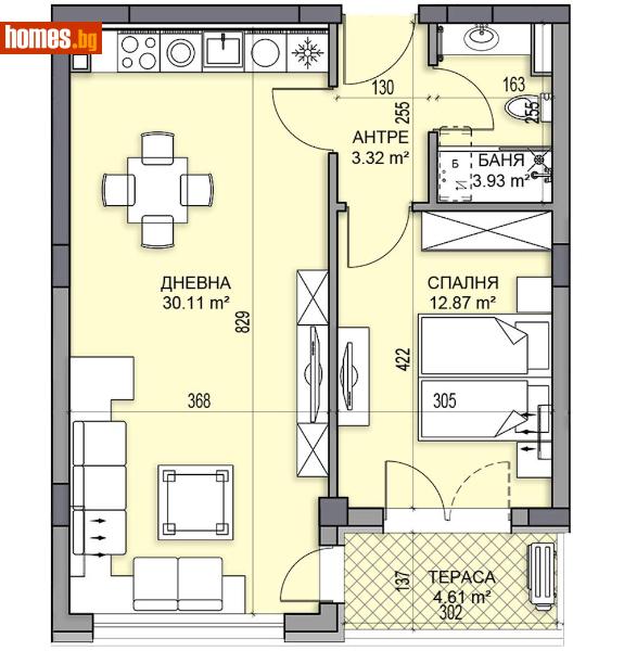 Двустаен, 77m² - Жк. Гагарин, Пловдив - Апартамент за продажба - Deluxe Homes - 112627032