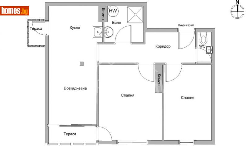 Тристаен, 81m² - Жк. Колю Фичето, Велико Търново - Апартамент за продажба - Болярски Имоти - 112660049