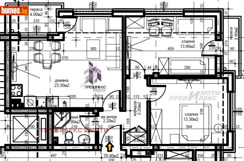 Тристаен, 89m² - Кв. Беломорски, Пловдив - Апартамент за продажба - Превилекс имоти ЕООД - 112661021