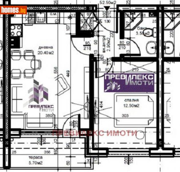 Двустаен, 60m² - Кв. Беломорски, Пловдив - Апартамент за продажба - Превилекс имоти ЕООД - 112661024