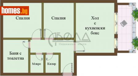 Тристаен, 96m² - Апартамент за продажба - 112669585