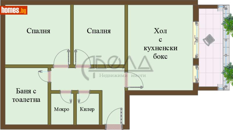 Тристаен, 96m² - Кв. Княжево, София - Апартамент за продажба - Абела - 112669585