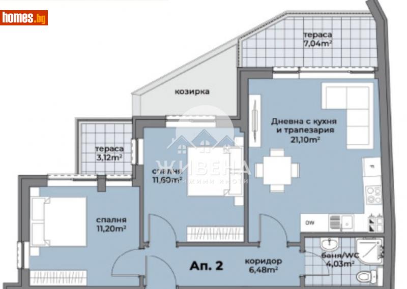 Тристаен, 98m² - Кв. Аспарухово, Варна - Апартамент за продажба - ЖИВЕНА Недвижими Имоти - 112672245