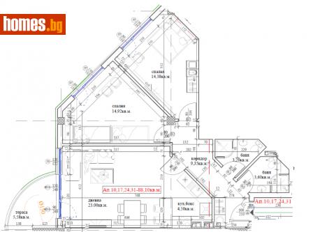 Тристаен, 95m² - Апартамент за продажба - 112694803