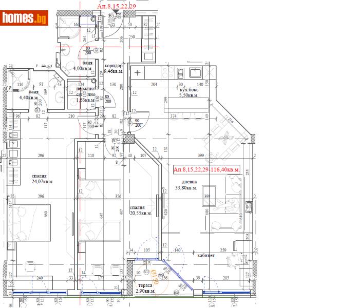 Тристаен, 126m² - Жк. Дружба 1, София - Апартамент за продажба - Calista Estate - 112695026