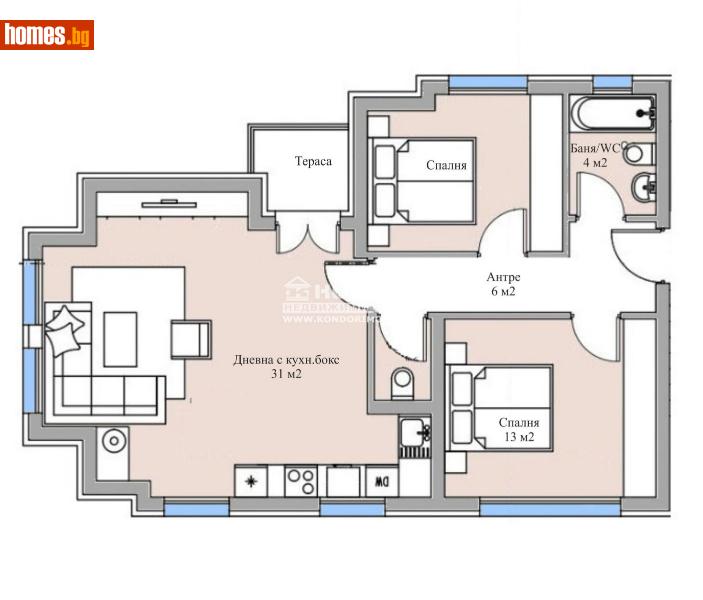 Тристаен, 98m² - Кв. Беломорски, Пловдив - Апартамент за продажба - КОНДОР НЕДВИЖИМИ ИМОТИ - 112707828