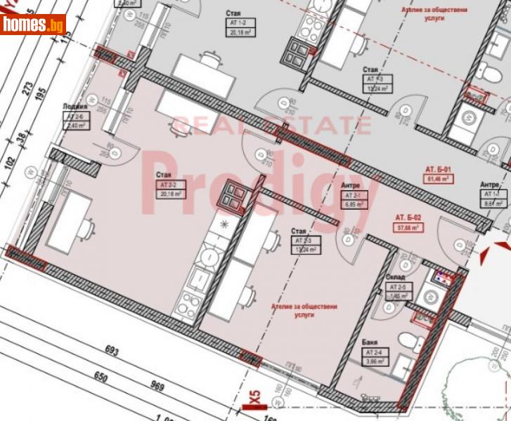 Двустаен, 69m² - Жк. Младост 3, София - Апартамент за продажба - Продиджи - 112723942