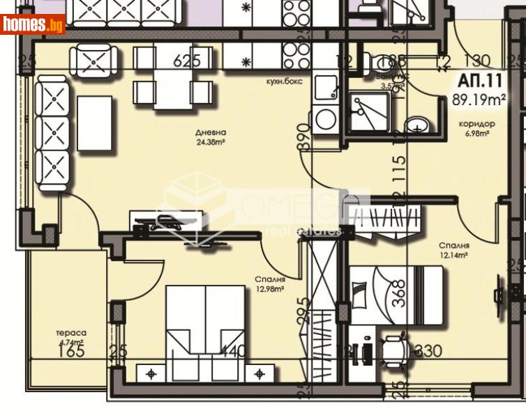 Тристаен, 89m² - Гр.Созопол, Бургас - Апартамент за продажба - Омега Реал ЕООД - 112793183