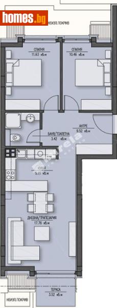Тристаен, 93m² - Жк. Зона Б5, София - Апартамент за продажба - МИРЕЛА - 112803723