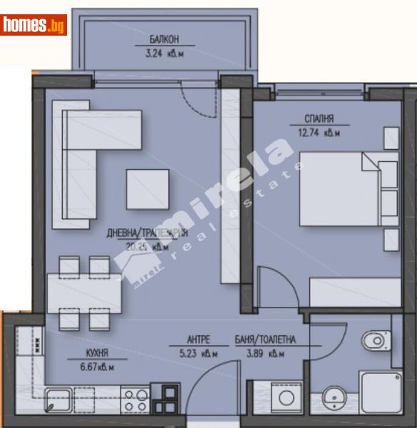Двустаен, 75m² - Жк. Зона Б5, София - Апартамент за продажба - МИРЕЛА - 112803829
