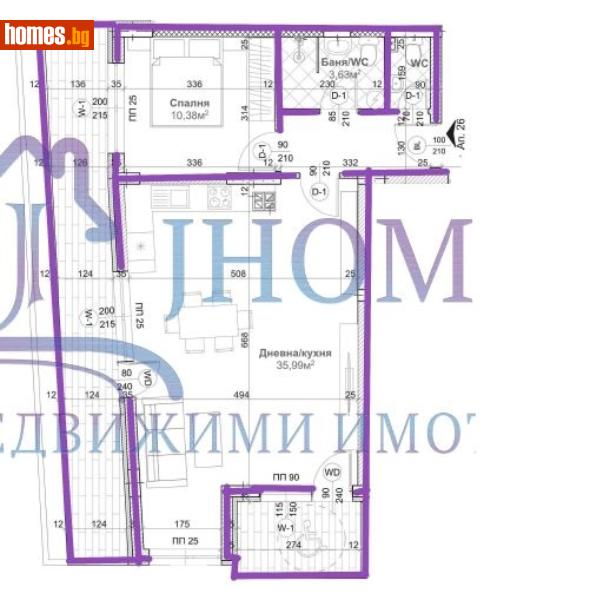 Двустаен, 105m² - Жк. Изгрев, Варна - Апартамент за продажба - J HOME - 112804775