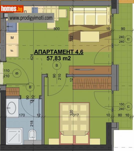 Двустаен, 58m² -  Център, София - Апартамент за продажба - Продиджи - 112805525