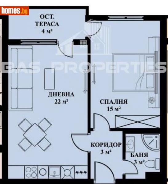 Двустаен, 67m² - Жк. Люлин 5, София - Апартамент за продажба - BasProperties - 112815903