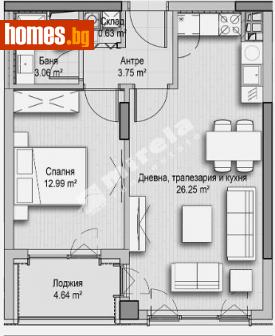 Двустаен, 74m² - Апартамент за продажба - 112817076
