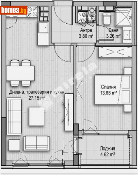 Двустаен, 76m² - Кв. Витоша, София - Апартамент за продажба - МИРЕЛА - 112817114