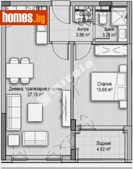 Двустаен, 76m² - Апартамент за продажба - 112817154