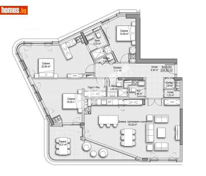 Четиристаен, 235m² - Кв. Витоша, София - Апартамент за продажба - МИРЕЛА - 112817321