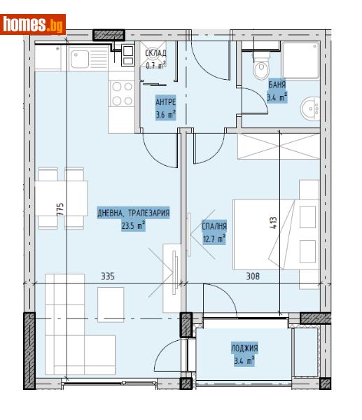 Двустаен, 73m² - Кв. Малинова Долина, София - Апартамент за продажба - Титан Пропъртис - 112817868