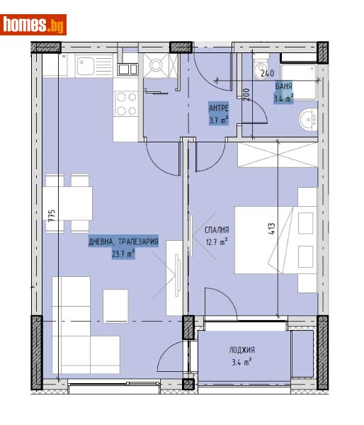Двустаен, 73m² - Кв. Малинова Долина, София - Апартамент за продажба - Титан Пропъртис - 112817873