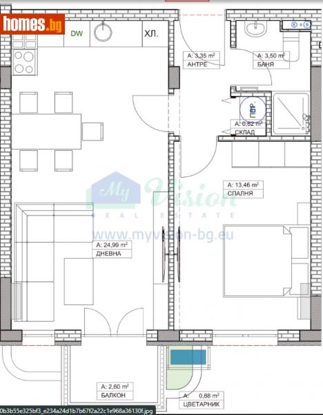 Двустаен, 64m² - Кв. Витоша, София - Апартамент за продажба - Myvision Real Estate - 112818207