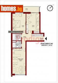 Тристаен, 113m² - Апартамент за продажба - 112826193