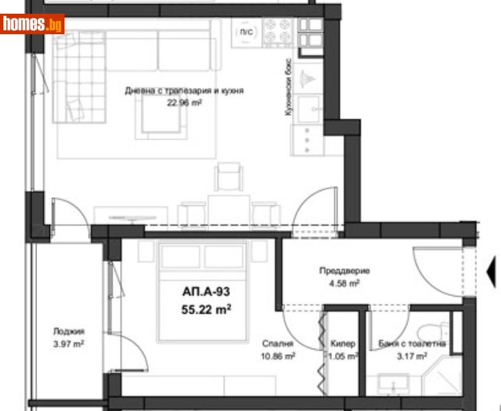 Двустаен, 64m² - Жк Южен, Пловдив - Апартамент за продажба - Deluxe Homes - 112829457