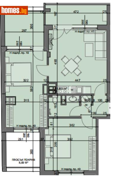 Тристаен, 108m² - Жк. Хаджи Димитър, София - Апартамент за продажба - Титан Пропъртис - 112829482