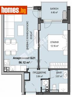 Двустаен, 65m² - Апартамент за продажба - 112840335