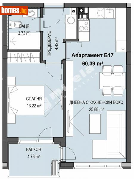 Двустаен, 70m² - Кв. Кръстова Вада, София - Апартамент за продажба - МИРЕЛА - 112840341
