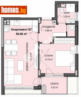 Двустаен, 68m² - Апартамент за продажба - 112840382