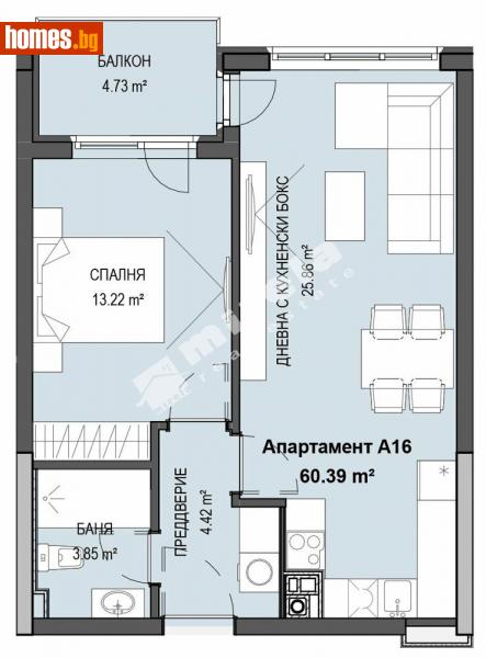Двустаен, 70m² - Кв. Кръстова Вада, София - Апартамент за продажба - МИРЕЛА - 112840403