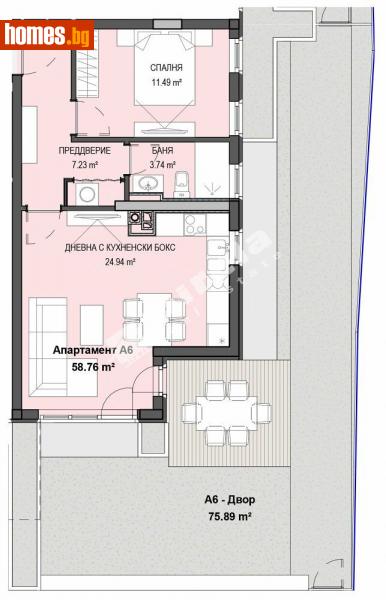 Двустаен, 68m² - Кв. Кръстова Вада, София - Апартамент за продажба - МИРЕЛА - 112840419