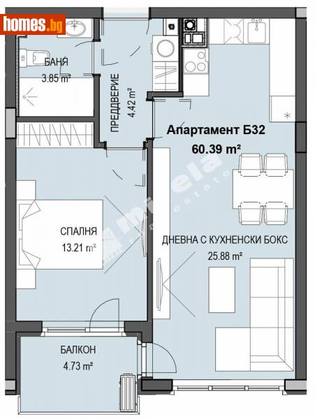 Двустаен, 70m² - Кв. Кръстова Вада, София - Апартамент за продажба - МИРЕЛА - 112840454